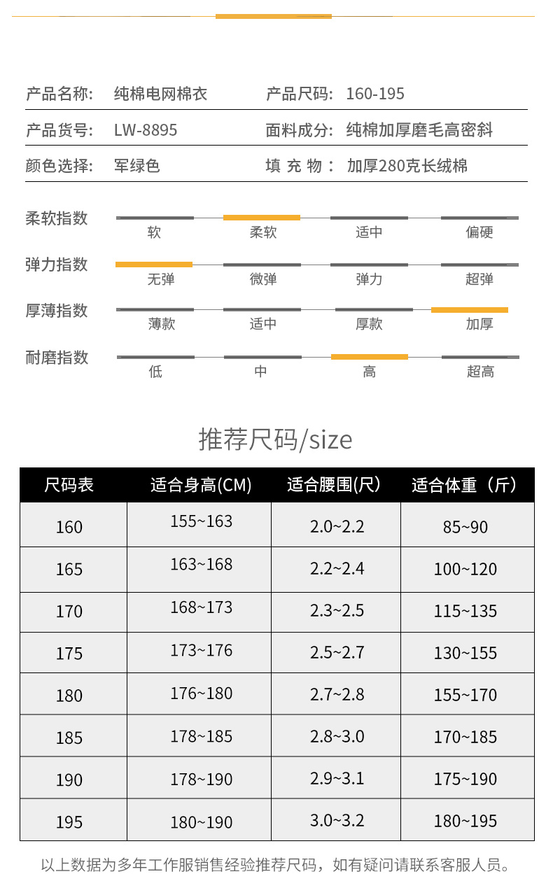 8895國家電網雙層棉衣